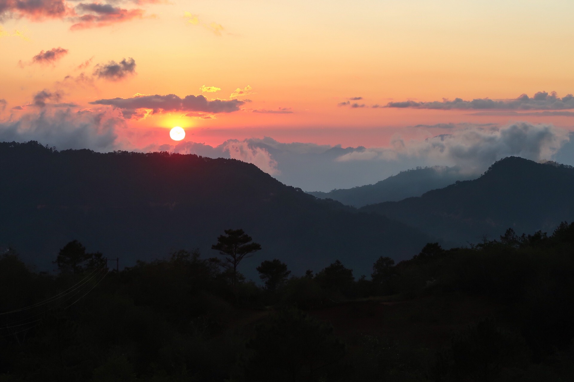 západ slunce Sagada